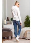 Kapuzenpullover in Creme und Silber – Online-Shop – Boutique